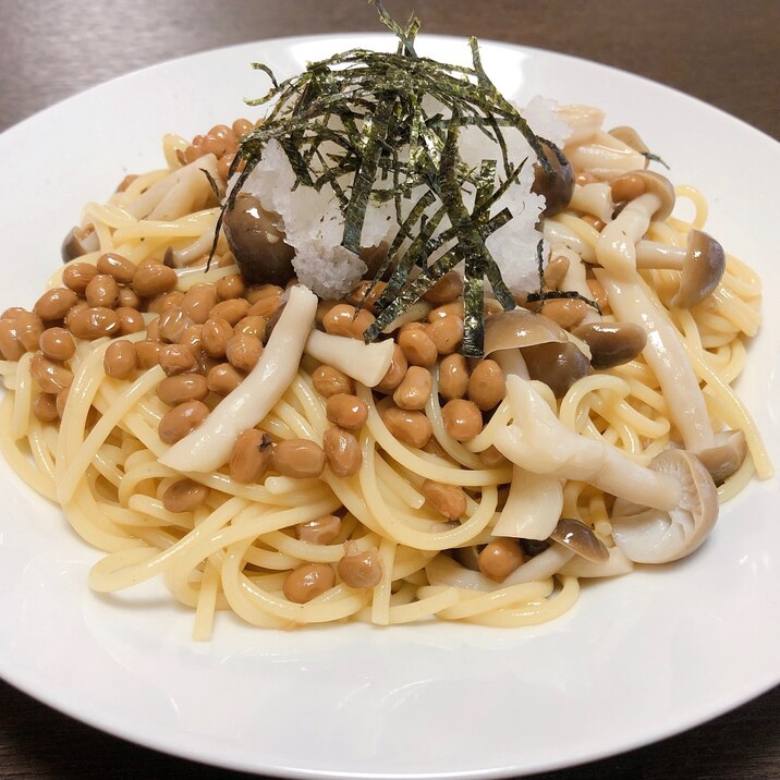 大根おろしでサッパリ＊混ぜるだけ納豆パスタ